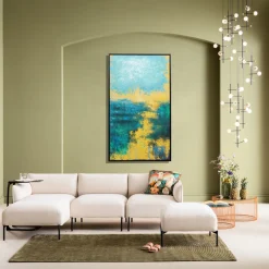 KARE Leinwandbild Jardin Blau 125x215cm