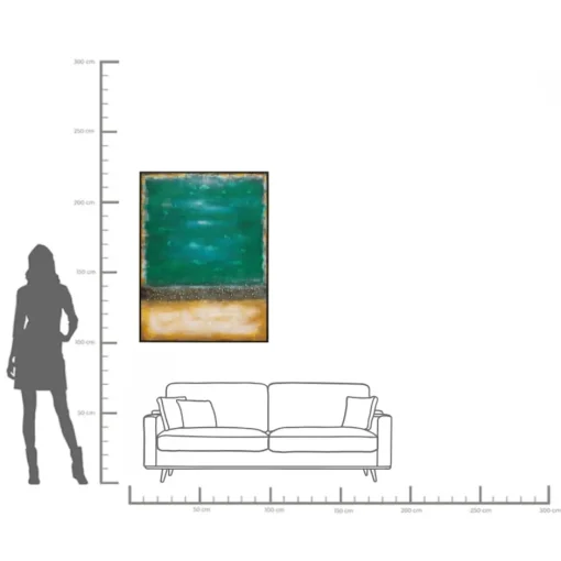 KARE Leinwandbild Vista Grün 90x120cm