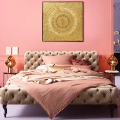KARE Objektbild Art Geometric Circle Gold 120x120cm