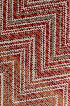KARE Outdoor Teppich Zigzag Rot 230x330cm