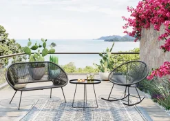 KARE Schaukelstuhl Acapulco Mono Schwarz