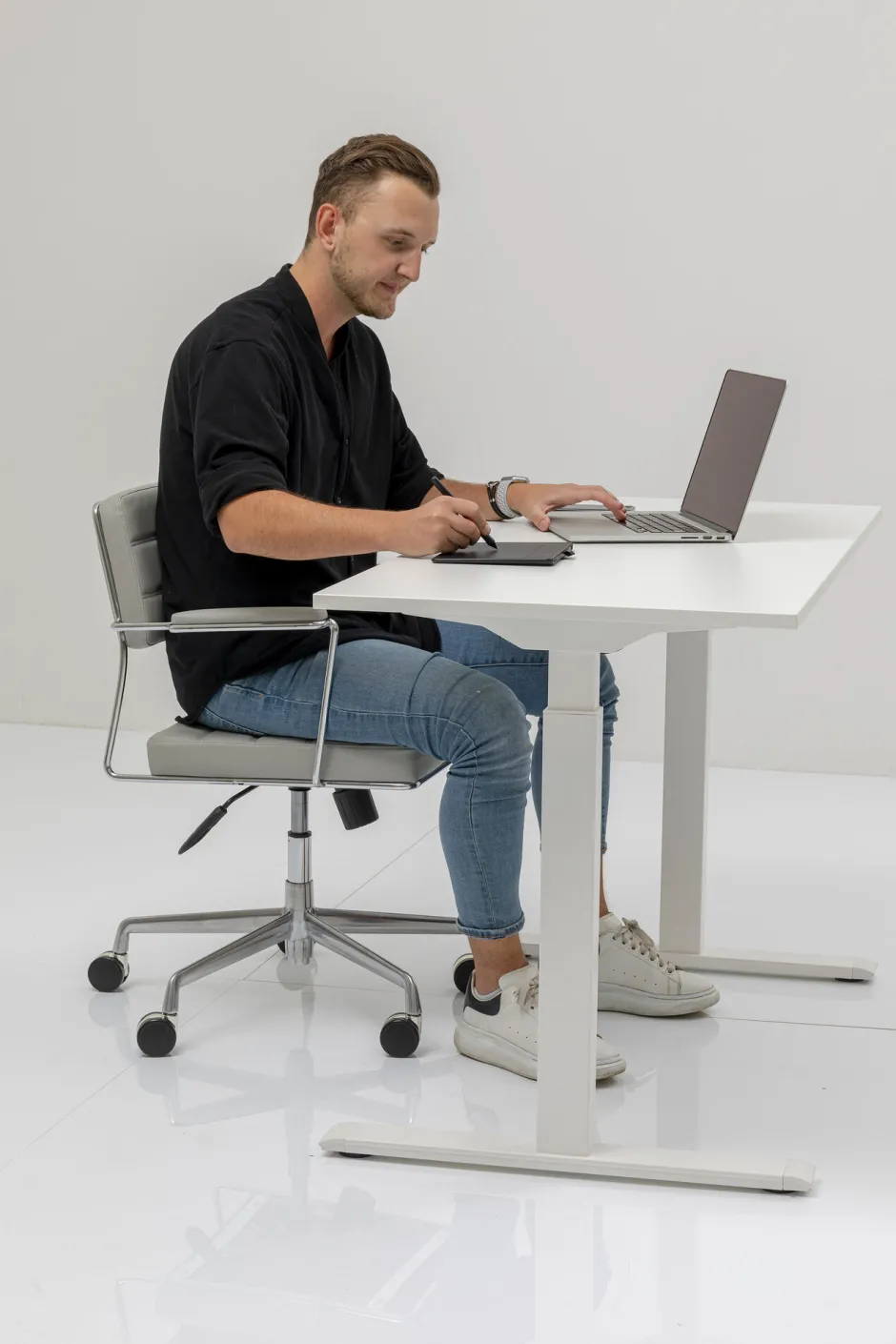 KARE Schreibtisch Office Smart Weiß Weiß 120x60