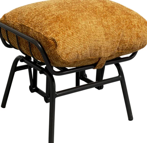 KARE Sessel + Hocker Vienna Swing Gelb