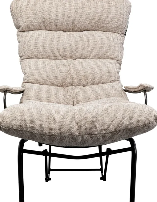 KARE Sessel + Hocker Vienna Swing Beige