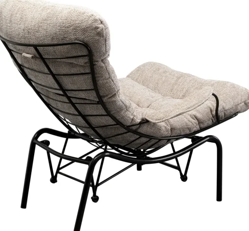 KARE Sessel + Hocker Vienna Swing Beige