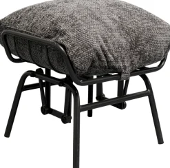 KARE Sessel + Hocker Vienna Swing Grau