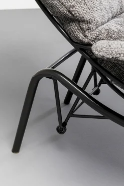 KARE Sessel + Hocker Vienna Swing Grau