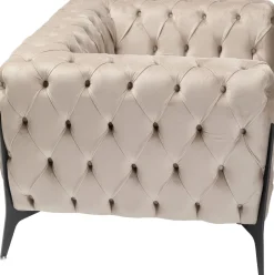 KARE Sessel Bellissima Velvet Taupe 120cm
