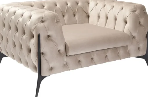 KARE Sessel Bellissima Velvet Taupe 120cm