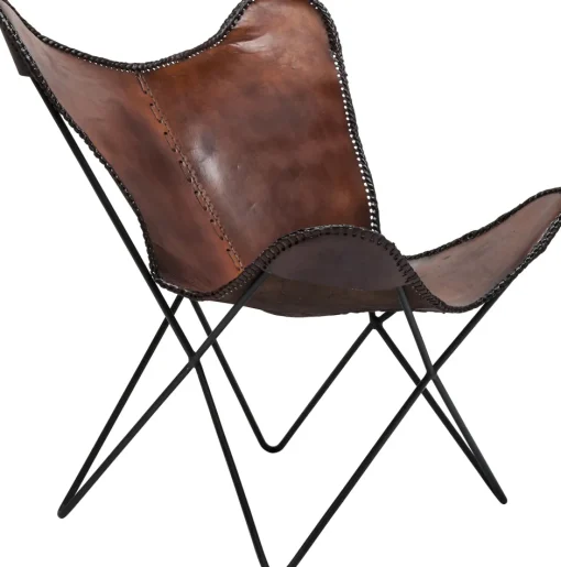 KARE Sessel Butterfly Brown Econo