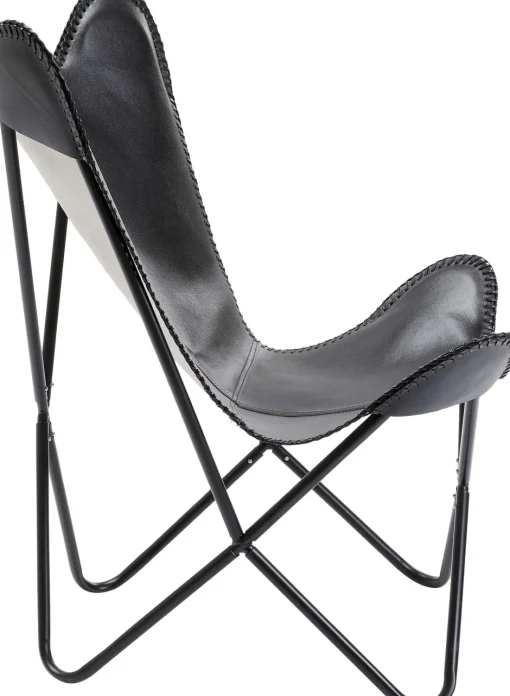 KARE Sessel California Leder Schwarz