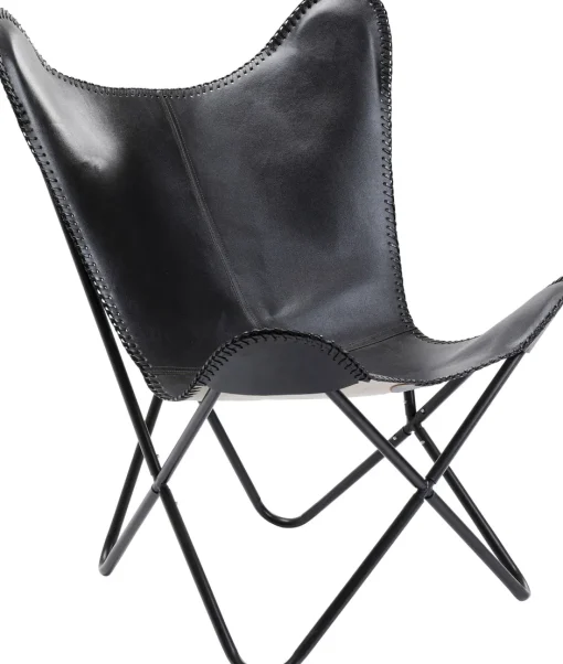 KARE Sessel California Leder Schwarz