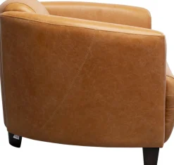 KARE Sessel Cigar Lounge Smart Leder Hellbraun