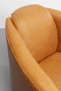 KARE Sessel Cigar Lounge Smart Leder Hellbraun
