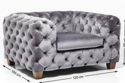 KARE Sessel Desire Silbergrau