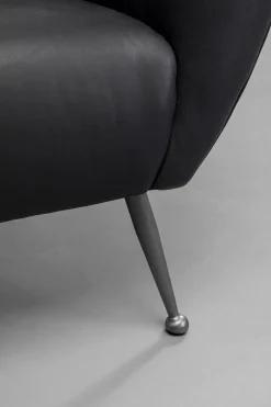 KARE Sessel Goldfinger Smart Leder Schwarz