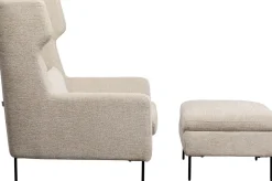 KARE Sessel +Hocker Quinn High Beige