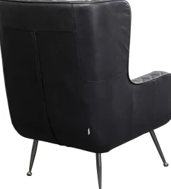 KARE Sessel Nonna Smart Leder Schwarz