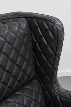 KARE Sessel Nonna Smart Leder Schwarz