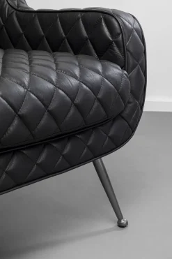 KARE Sessel Nonna Smart Leder Schwarz