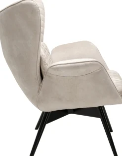 KARE Sessel Tudor Velvet Creme
