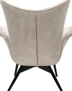 KARE Sessel Tudor Velvet Creme
