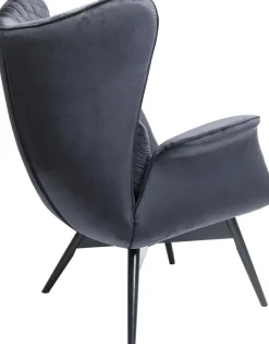 KARE Sessel Tudor Velvet Schwarz