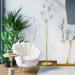 KARE Sessel Water Lily Gold Beige