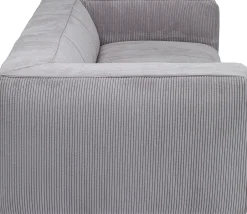 KARE Sofa Cubetto Cord 3-Sitzer Hellgrau 220cm