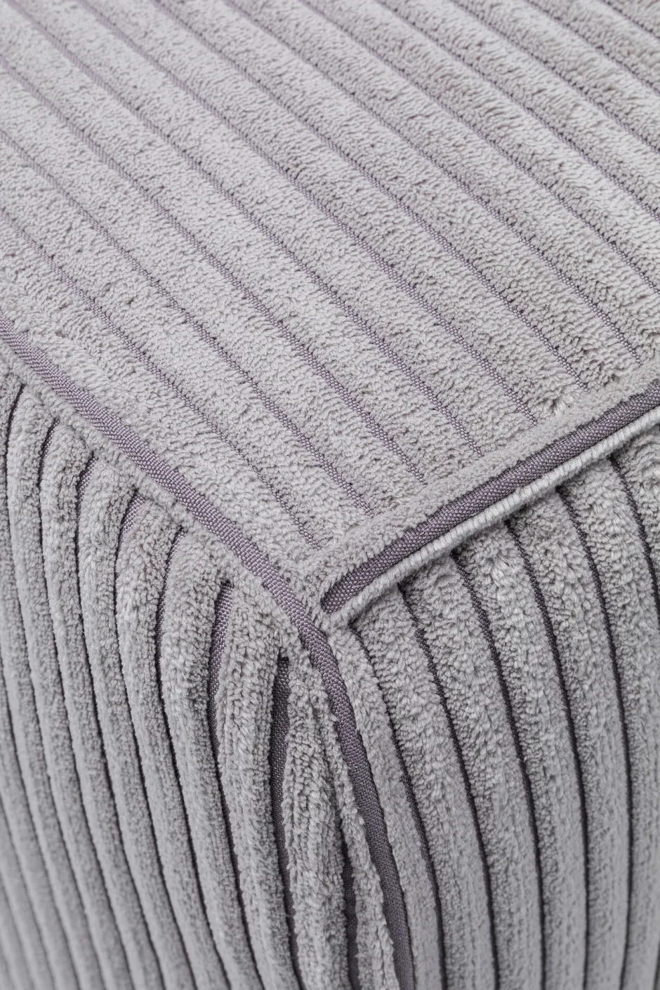 KARE Sofa Cubetto Cord 3-Sitzer Hellgrau 220cm