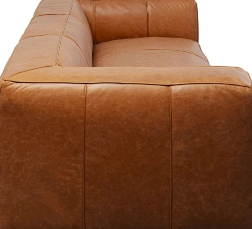 KARE Sofa Cubetto Smart Leder Hellbraun 220cm