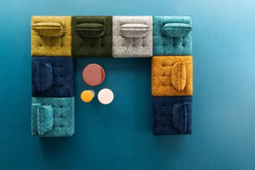 KARE Sofa Element Portofino Hellblau