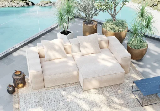 KARE Sofa Kalua 2-Sitzer Outdoor Linen