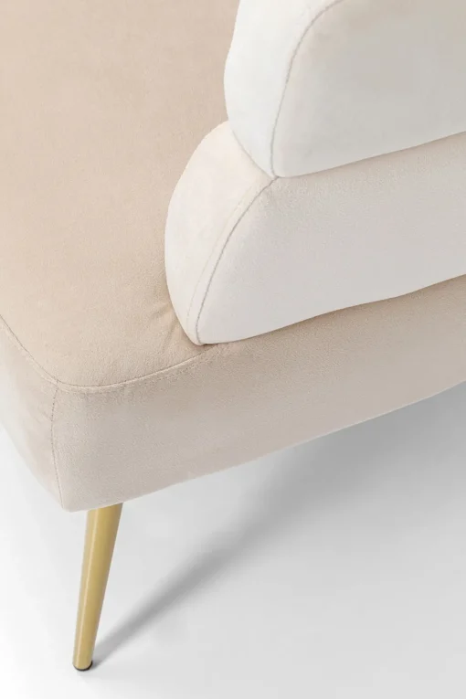 KARE Sofa Sandwich 2-Sitzer Creme 125cm