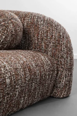 KARE Sofa 3-Sitzer Livia Melange Braun 261cm