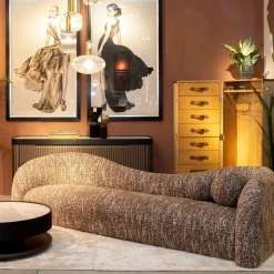 KARE Sofa 2-Sitzer Livia Melange Braun 201cm