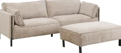 KARE Sofa 3-Sitzer Victor Grau 233cm