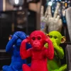 KARE Spardose Monkey Iwazaru Grün