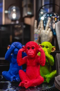 KARE Spardose Monkey Iwazaru Grün