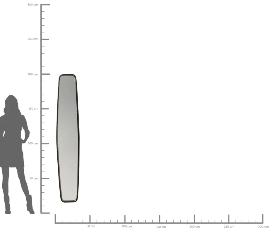 KARE Spiegel Clip Black 32x177cm