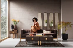 KARE Spiegel Clip Brass 32x177cm