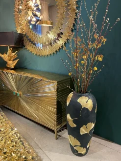 KARE Spiegel Solare Gold Ø132cm