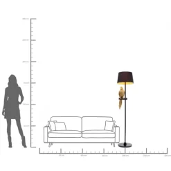 KARE Stehleuchte Animal Parrot Gold 176cm