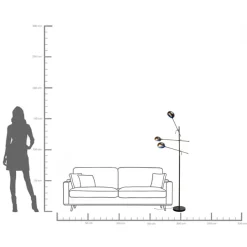 KARE Stehleuchte Bola Trio 160cm