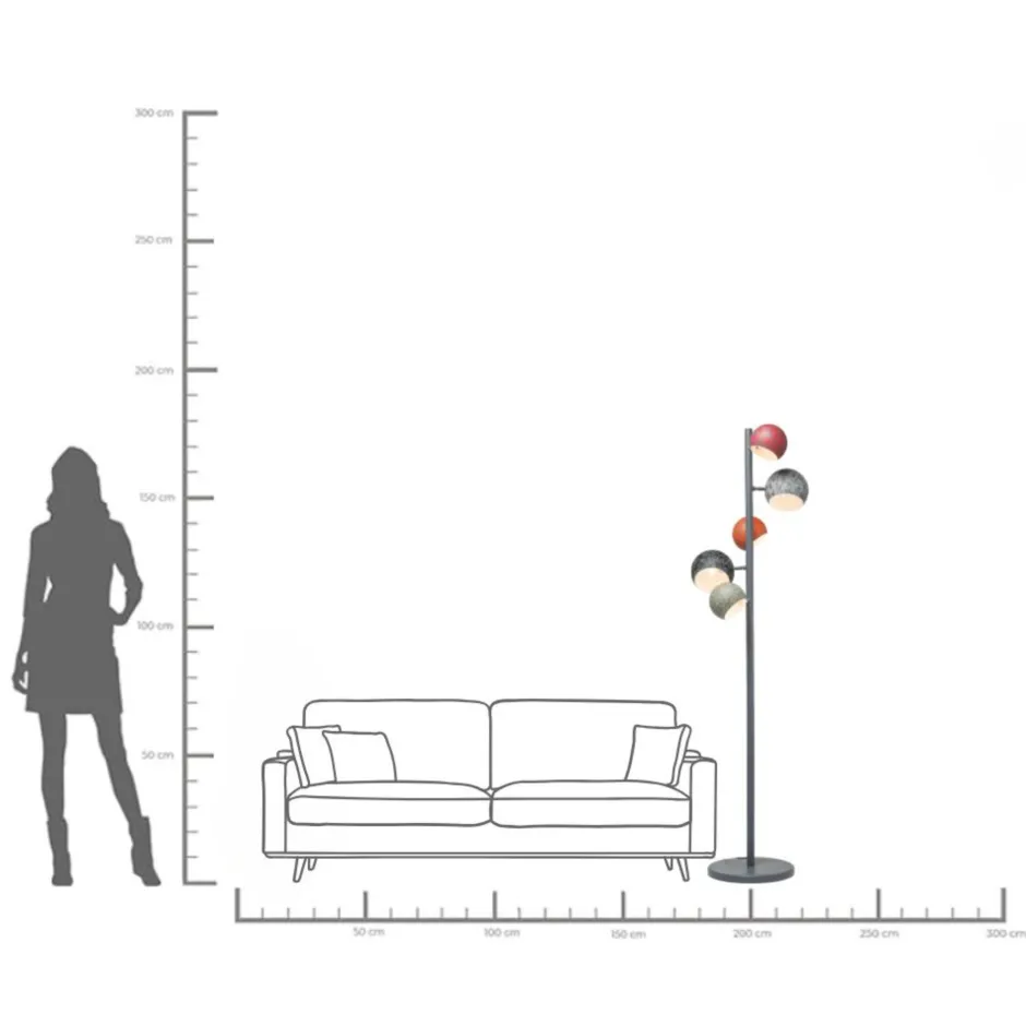 KARE Stehleuchte Calotta Antico 5er