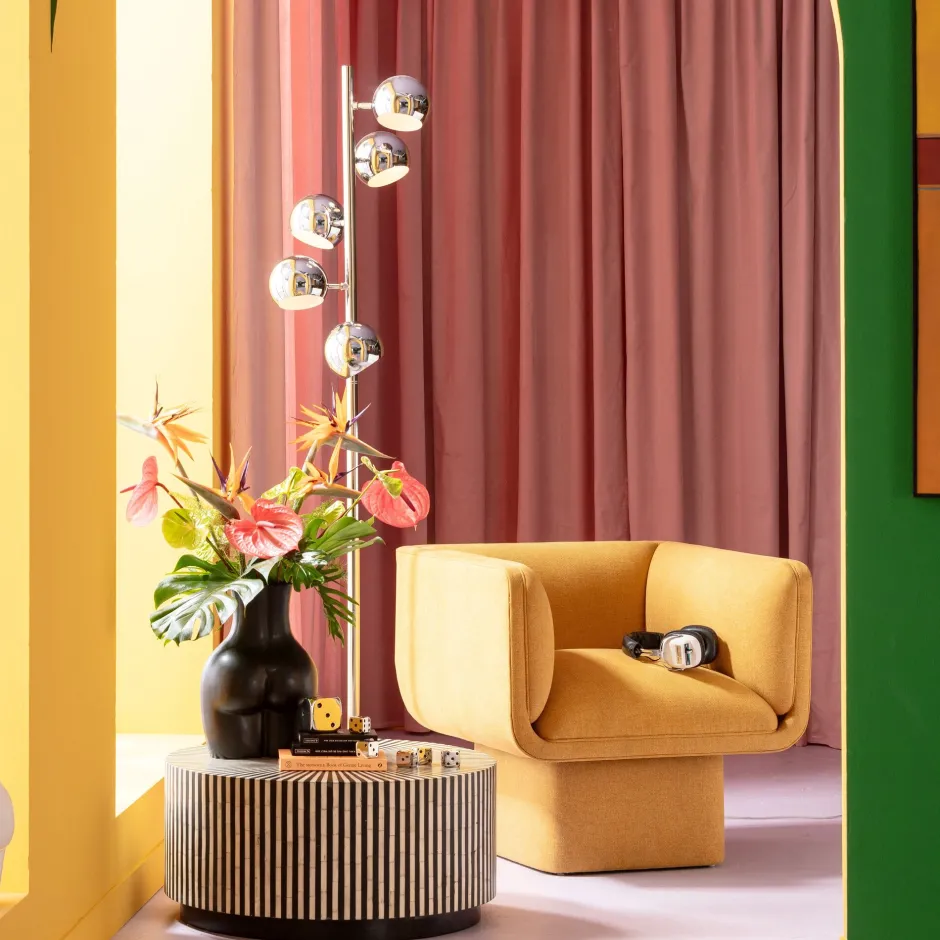 KARE Stehleuchte Calotta Chrome 5er