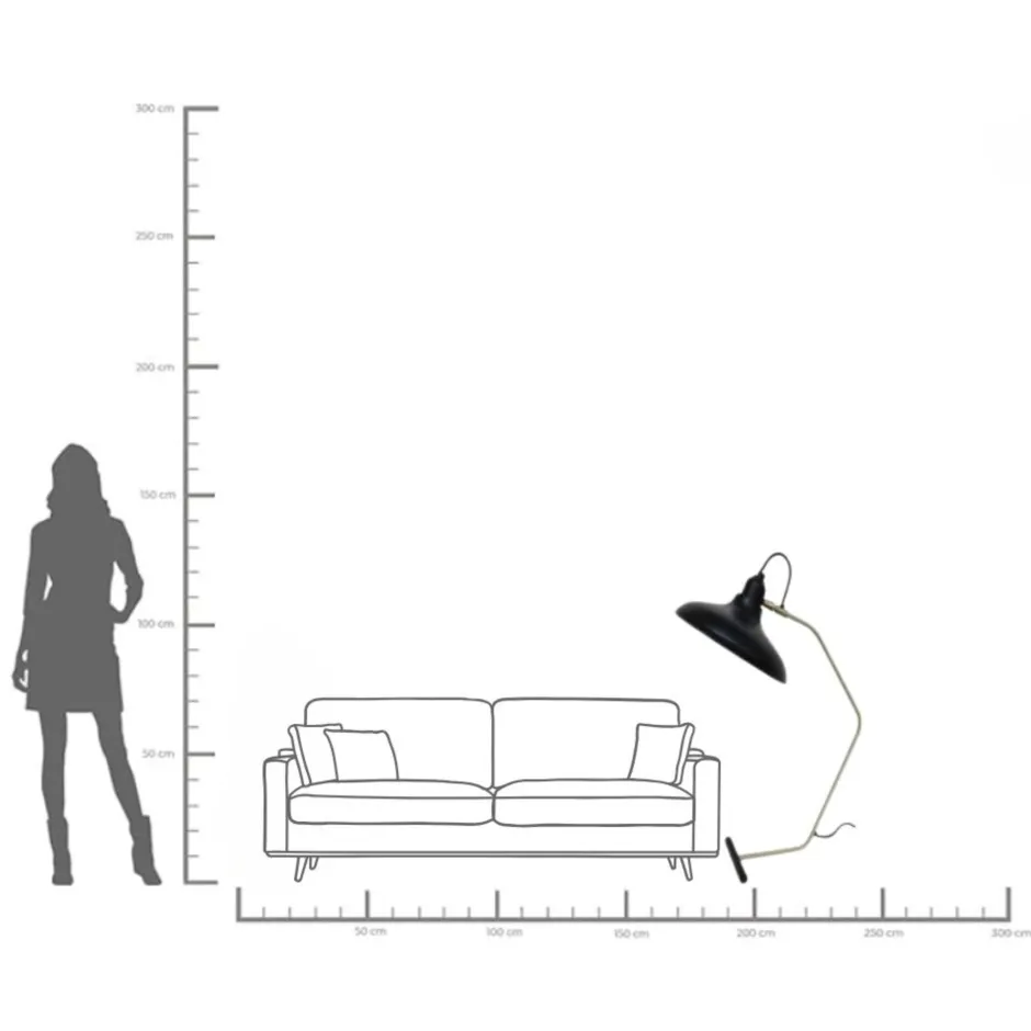 KARE Stehleuchte Doro Schwarz 130cm