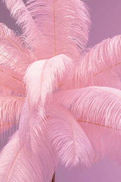 KARE Stehleuchte Feather Palm Pink 165cm