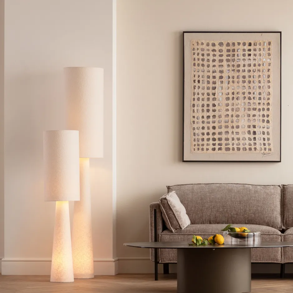 KARE Stehleuchte Marleen Beige Boucle 190cm