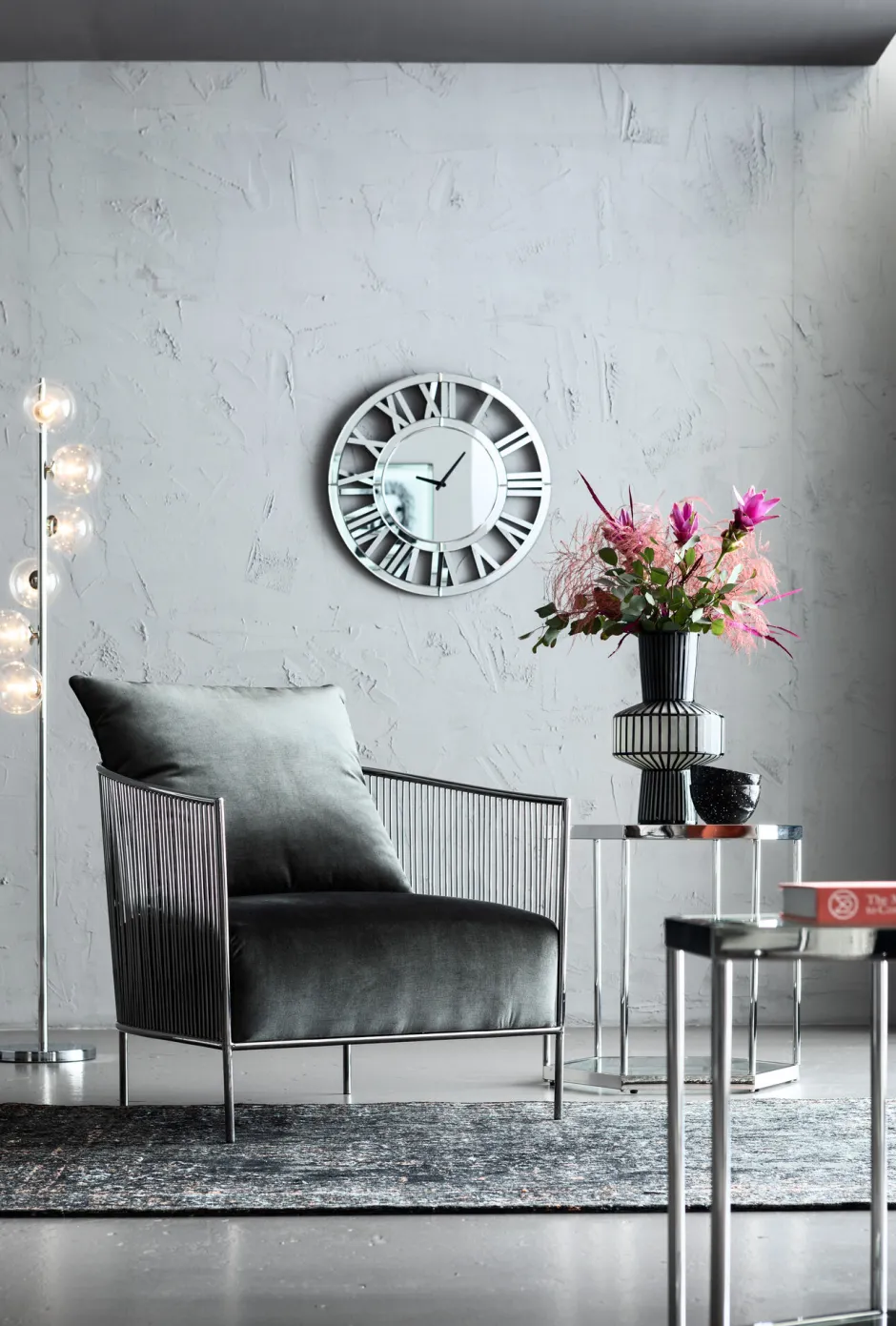 KARE Stehleuchte Scala Balls Chrome 160cm